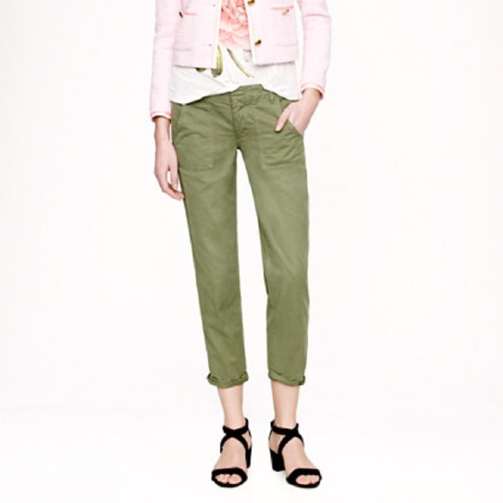 J. Crew Favorite Fit Capris Army Green